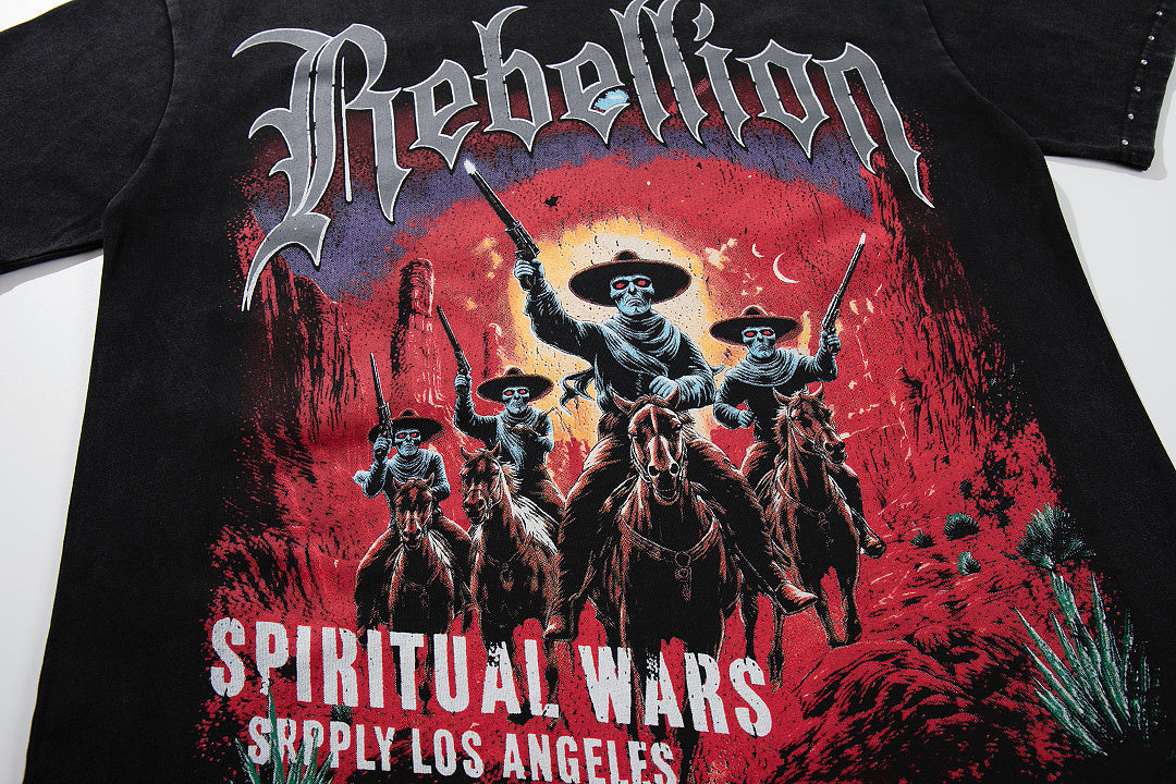Supply Division Rhinestone Graphic Relaxed Street Tee