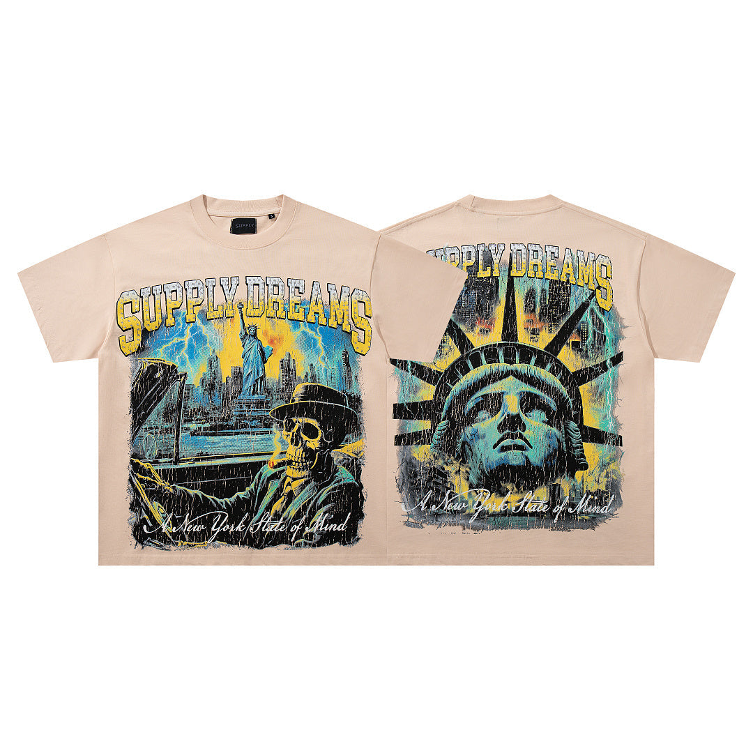 Supply Icon Crystal Logo Vintage Oversized T-Shirt
