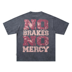 BKYS Distressed Rhinestone Portrait Graphic Oversized Street Tee