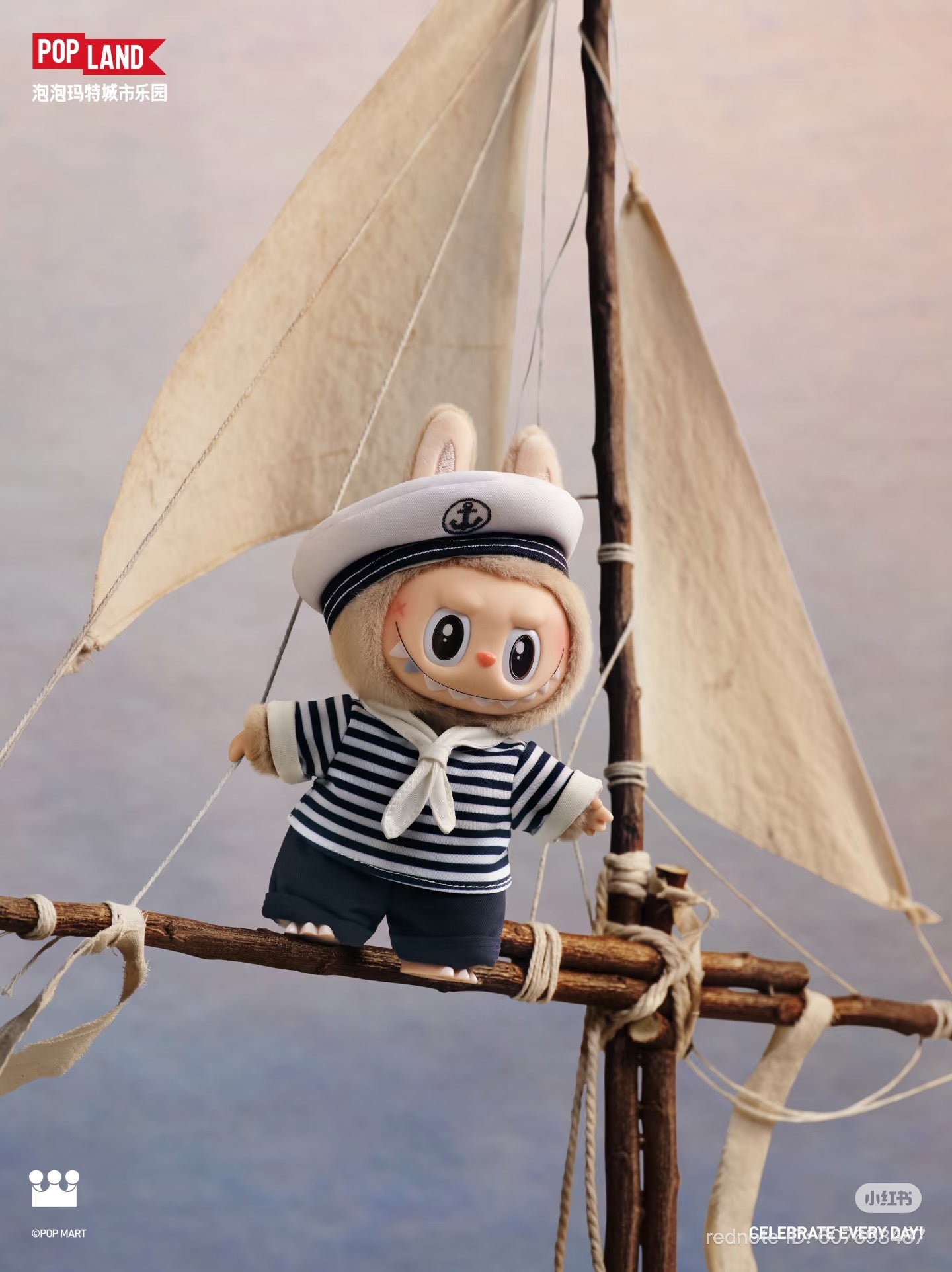 [Pre order] The Monsters De Vliegende LABUBU Series Sailor Vinyl Plush Hanging Card