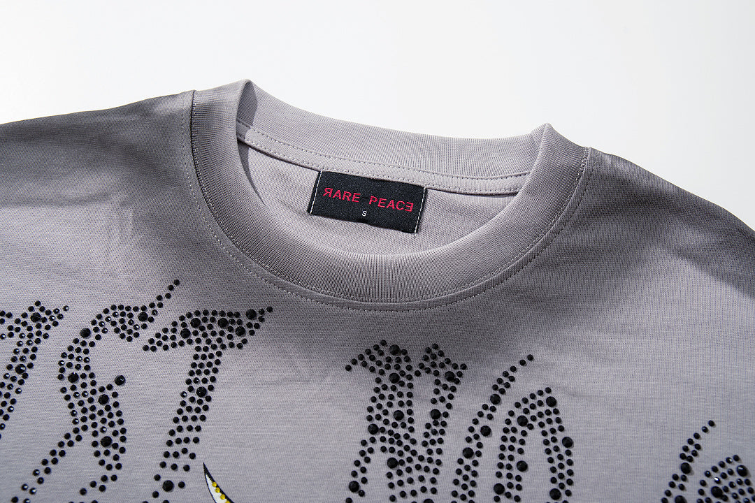 Rare Peace Solstice Vintage Rhinestone Oversized Graphic T-Shirt