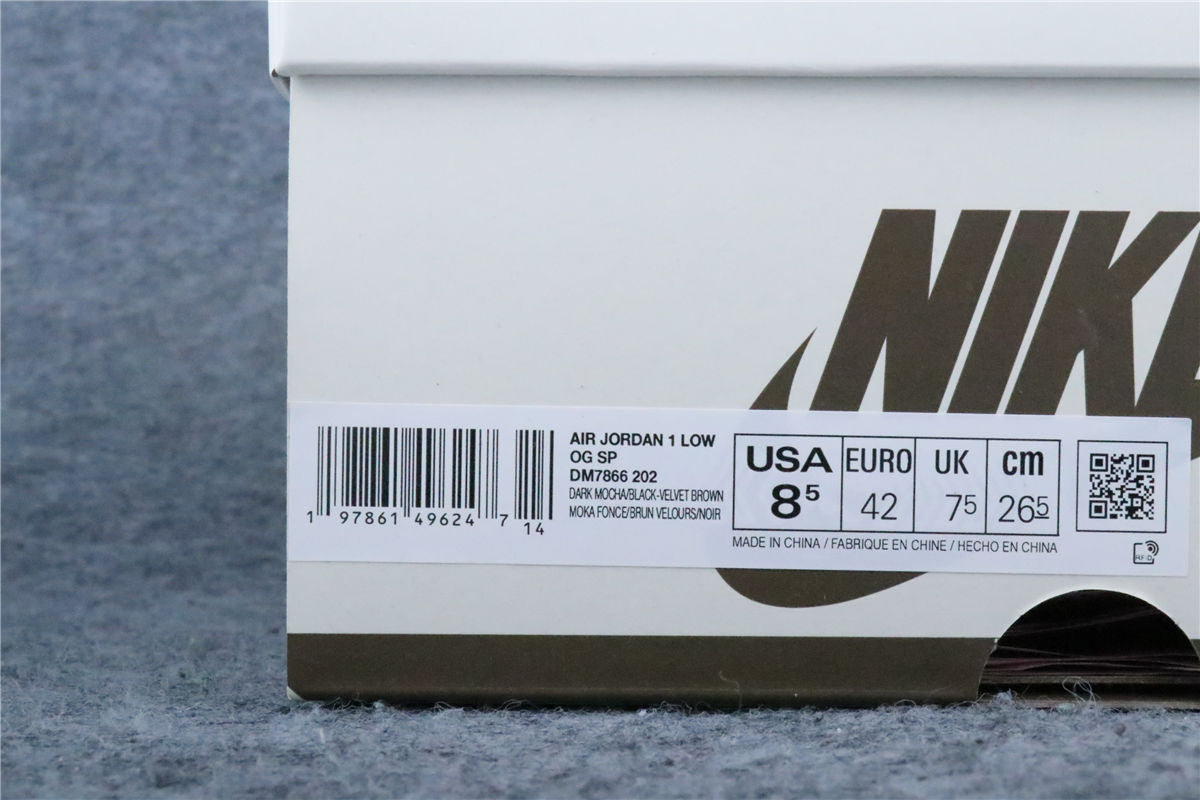 Travis Scott x Air Jordan 1 Retro Low OG SP 'Velvet Brown' (US Warehouse, No QC)
