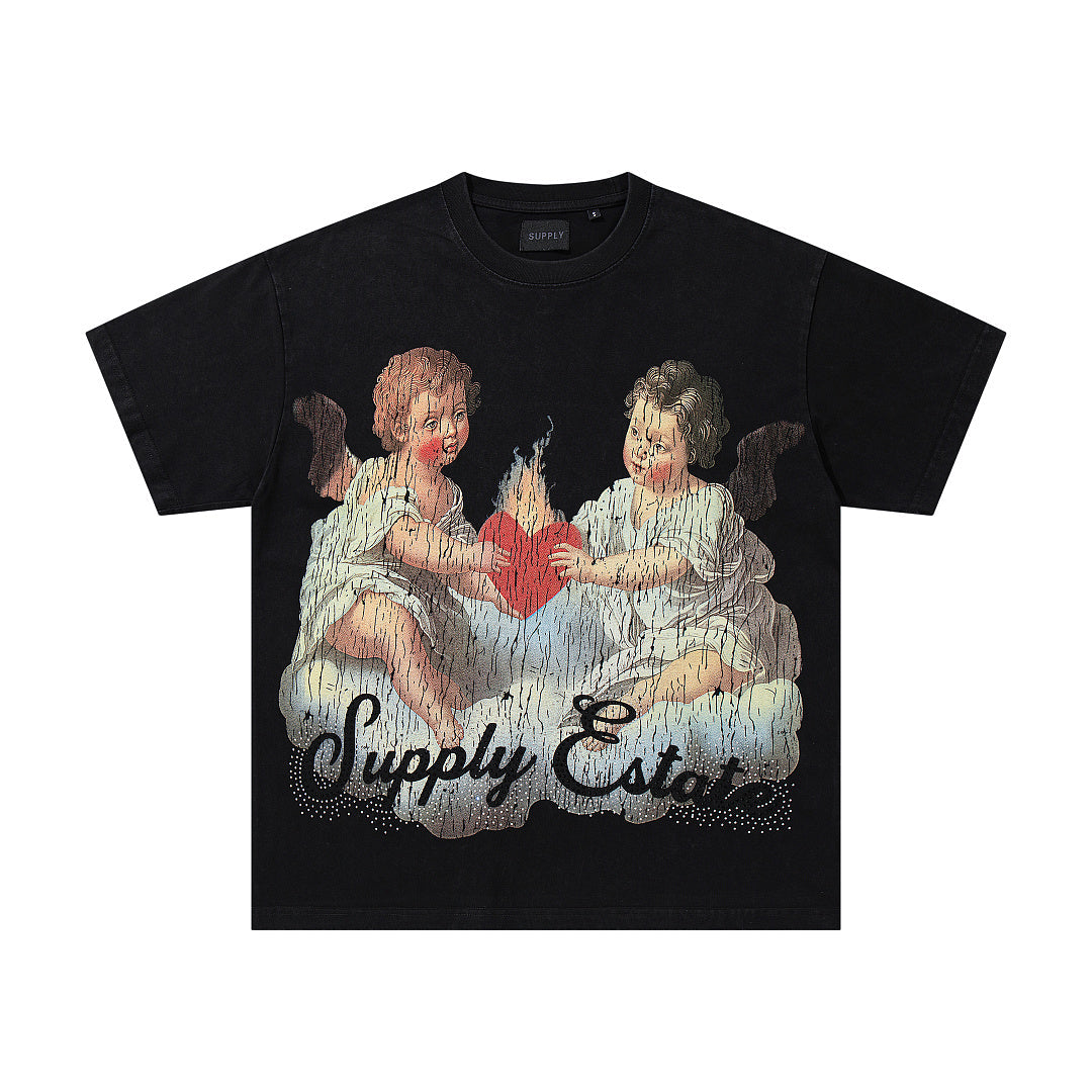 Supply Streetwave Rhinestone Graphic Oversized Tee