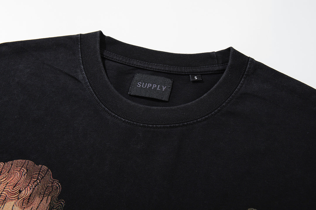 Supply Streetwave Rhinestone Graphic Oversized Tee