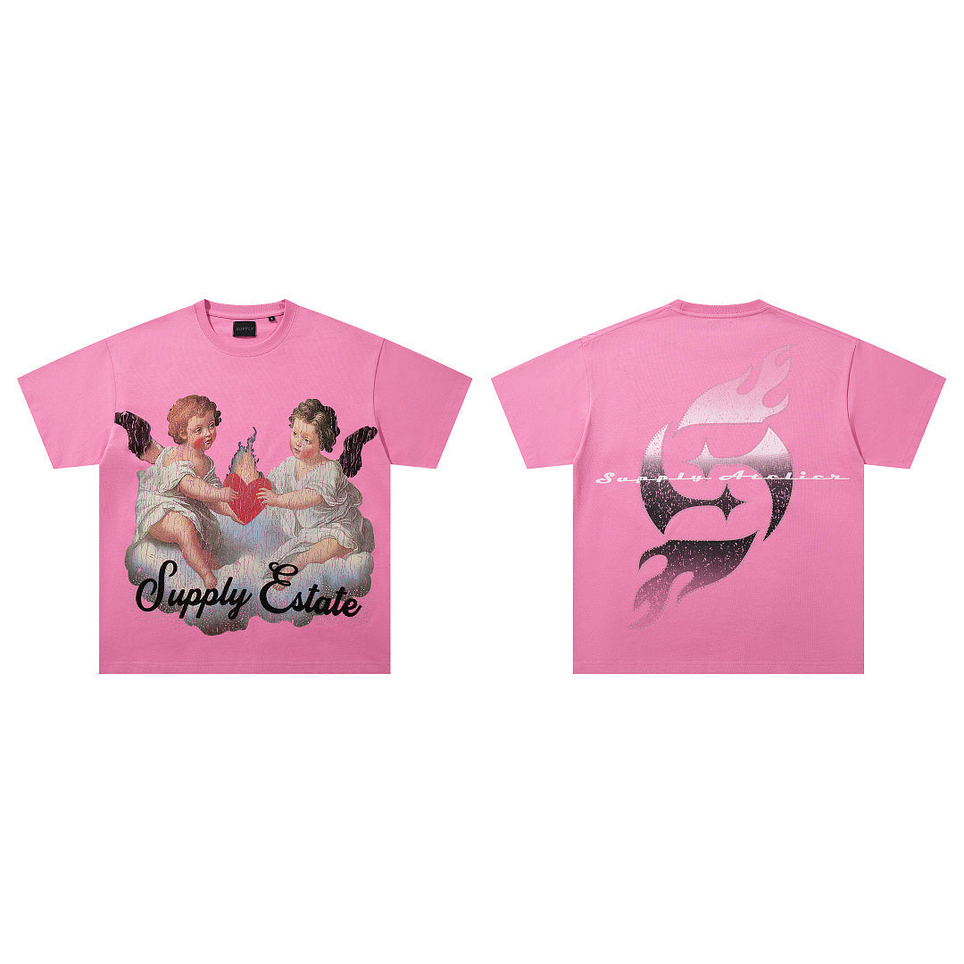Supply Street Theory Rhinestone Graphic Oversized Tee
