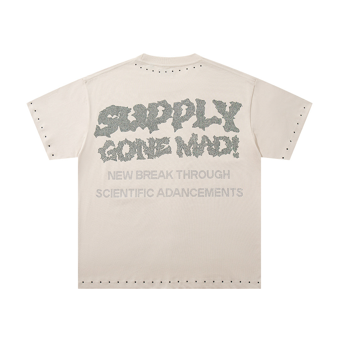 Supply Midnight Code Rhinestone Graphic Oversized Tee