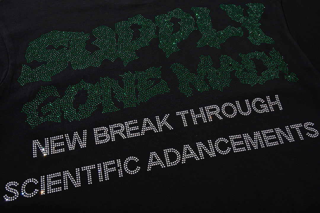 Supply Street Signal Rhinestone Graphic Oversized Tee