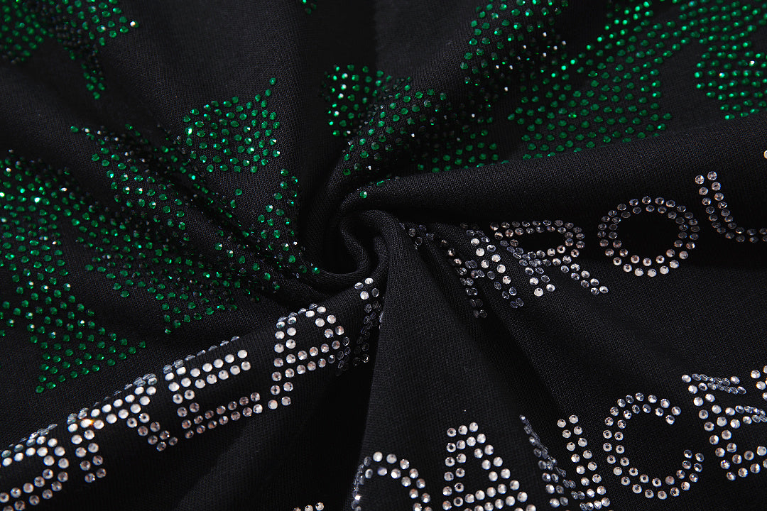 Supply Street Signal Rhinestone Graphic Oversized Tee