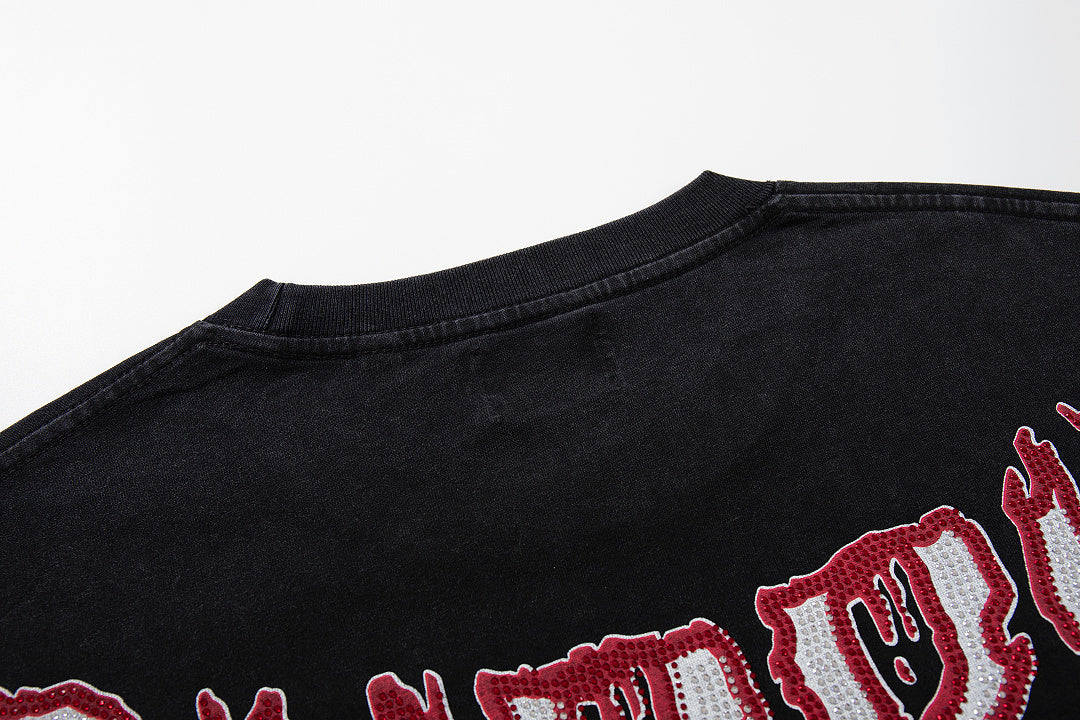 Supply Avenue Luxe Rhinestone Oversized Graphic Tee