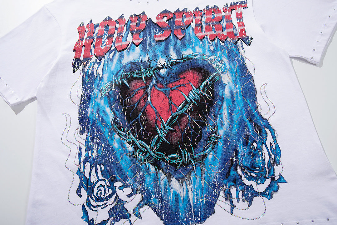 Supply Afterdark Rhinestone Graphic Oversized Tee
