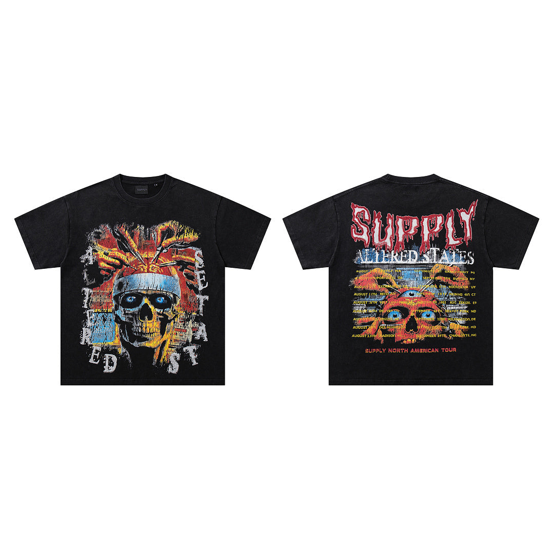 Supply Avenue Luxe Rhinestone Oversized Graphic Tee