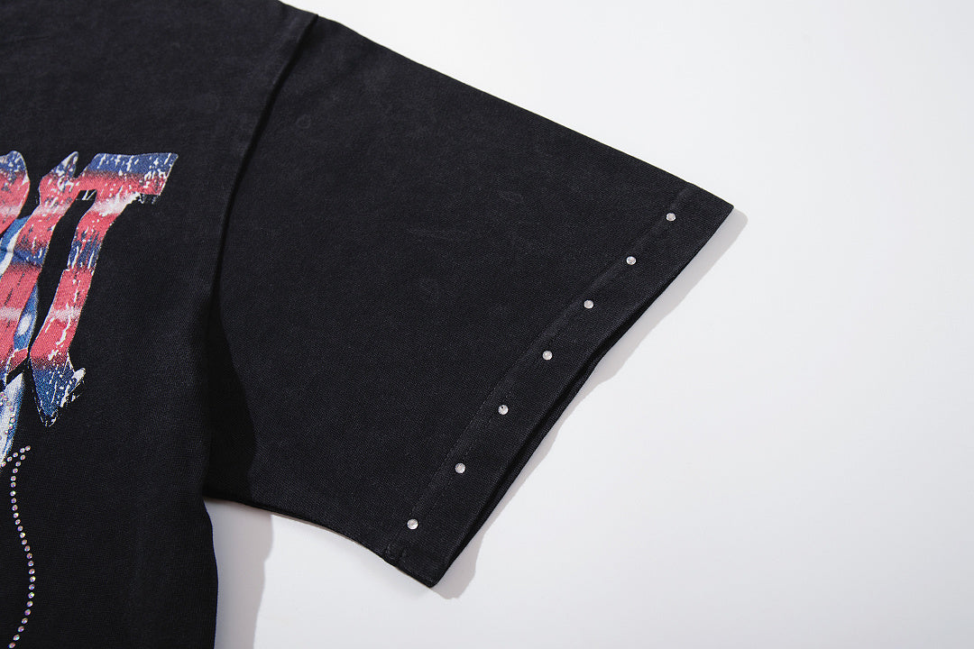 Supply Boulevard Crystal Graphic Oversized Tee