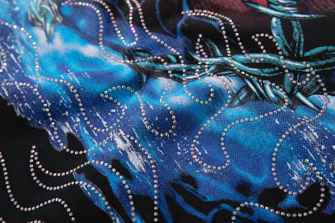 Supply Boulevard Crystal Graphic Oversized Tee