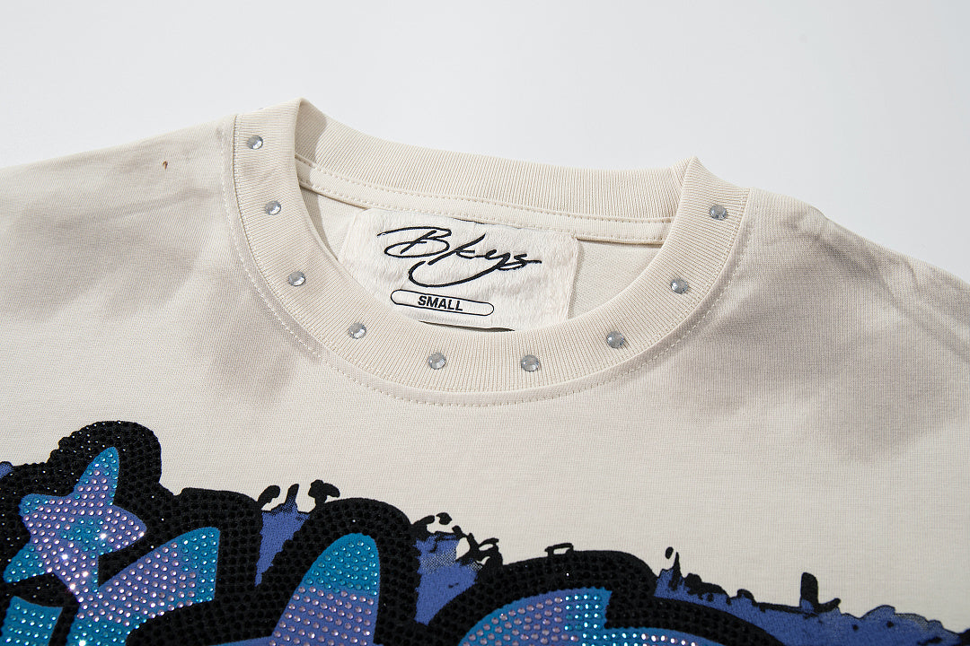 BKYS Crystal Portrait Vintage Fade Street Style Graphic T-Shirt