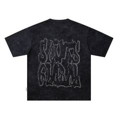 BKYS Faded City Portrait Crystal Graphic Relaxed Fit Tee
