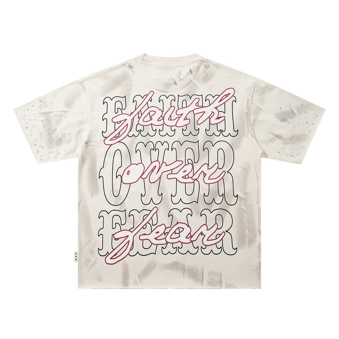 BKYS Urban Vintage Portrait Rhinestone Statement Graphic Tee