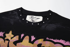 BKYS Street Icon Portrait Rhinestone Vintage Graphic Tee