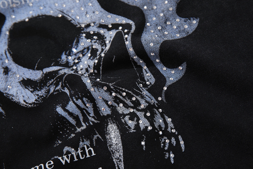 Supply District Rhinestone Graphic Oversized Streetwear Tee