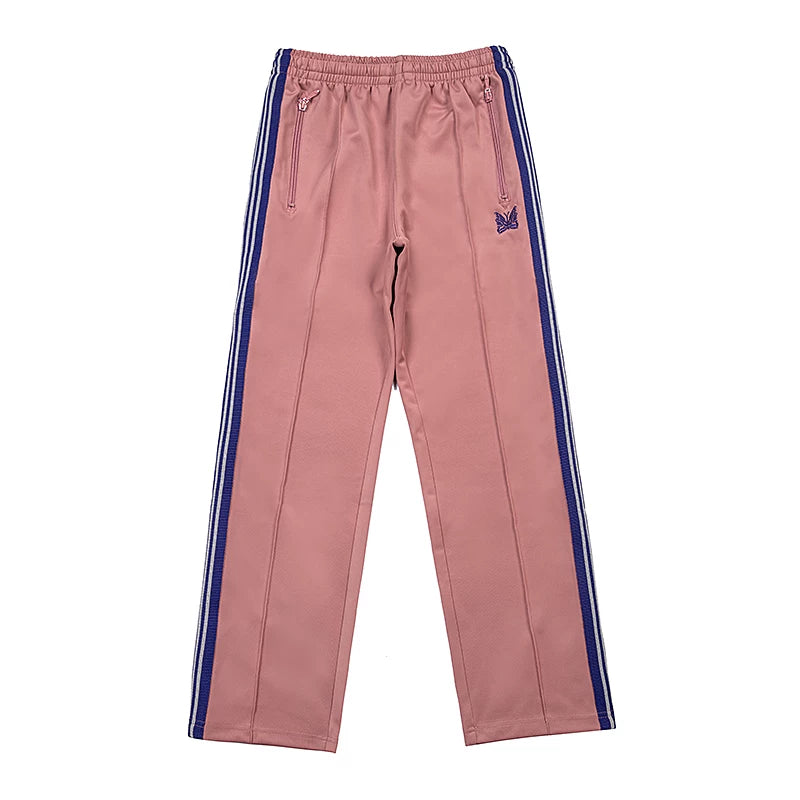 New Needles Butterfly Embroidered Side Ribbon Casual Pants for Men and Women Straight Tube High Street Trendy Pants (3)