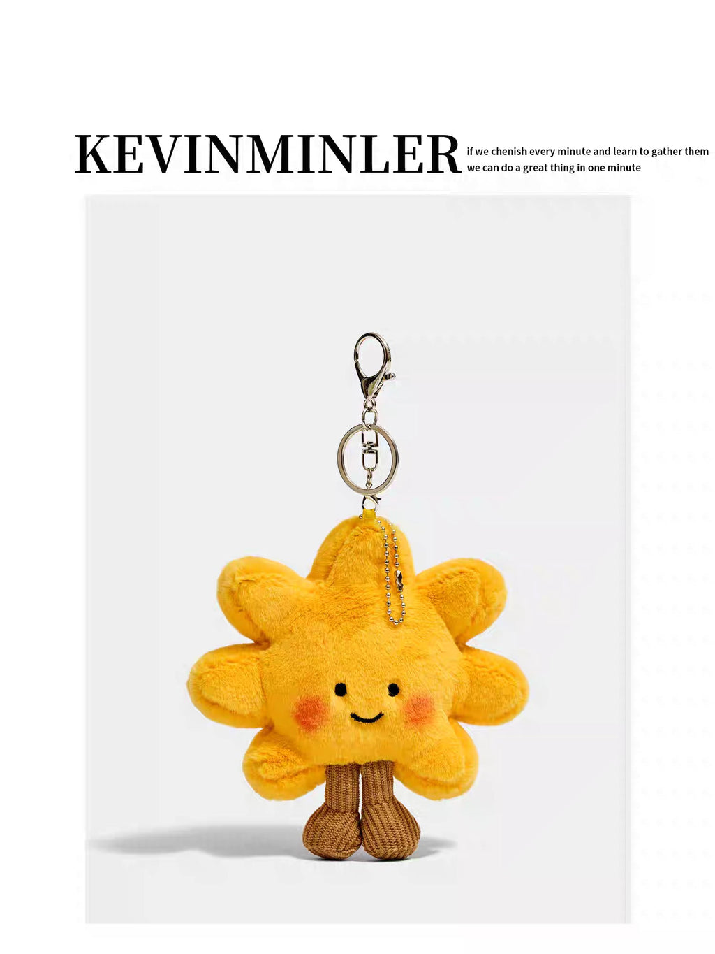 [pre order] cute  SUNFLOWER KEYCHAIN PLUSH DOLL HANGER