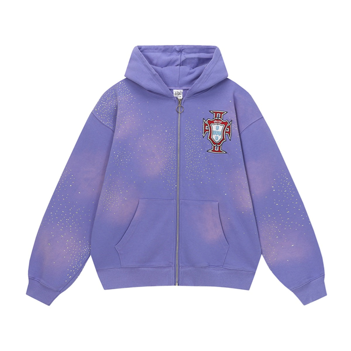 Vale Forever Crystal Star Zip-Up Hoodie Purple