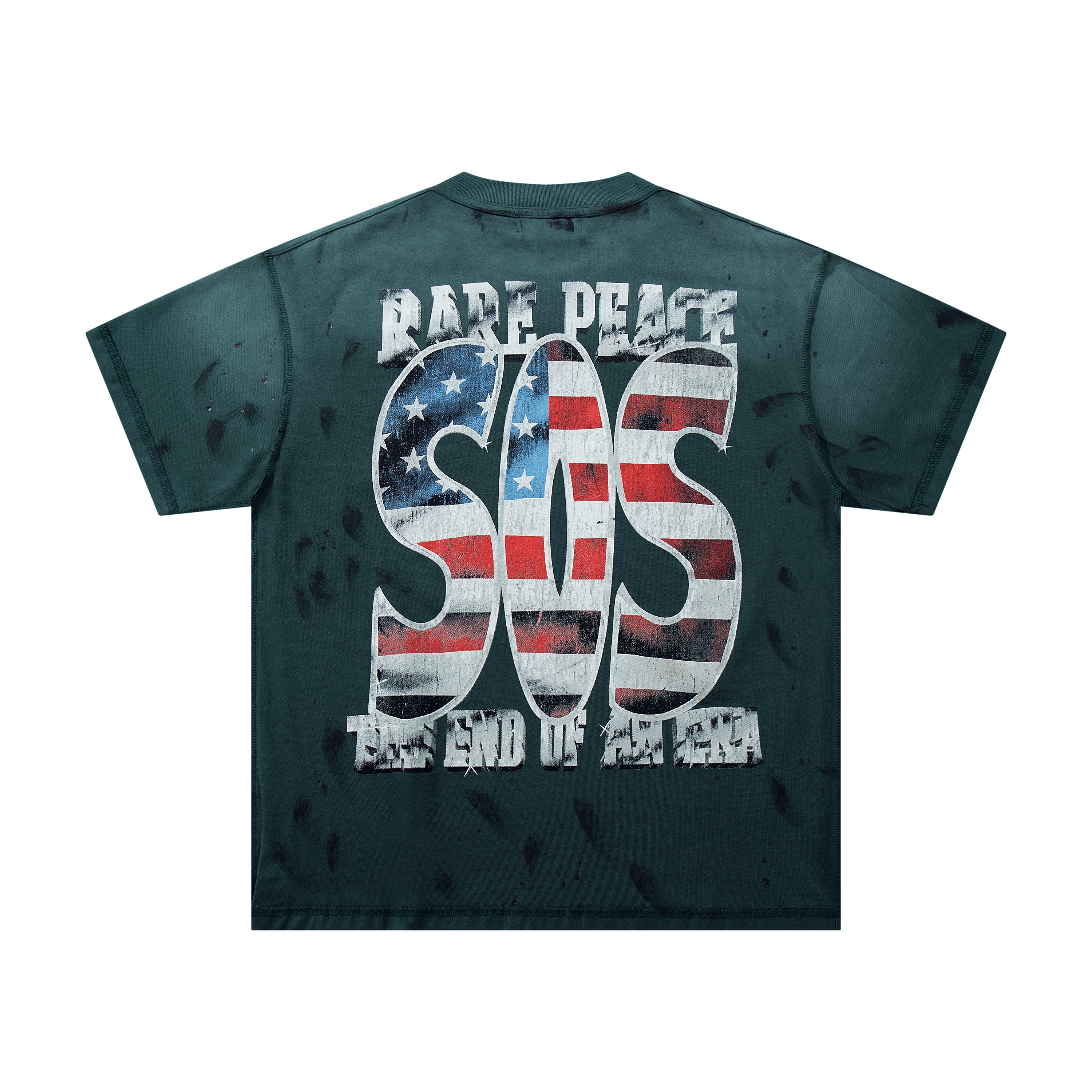 Rare Peace SOS Statue Of Liberty Graphic Streetwear Tee