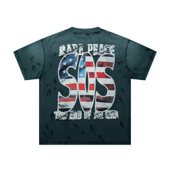 Rare Peace SOS Statue Of Liberty Graphic Streetwear Tee