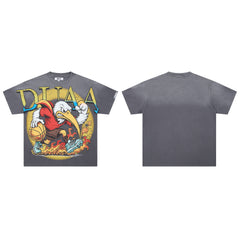 DUAA Cartoon Eagle Basketball Retro Street Graphic Tee