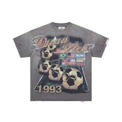 DUAA 1993 Global Soccer Distressed Vintage Graphic Tee