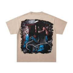 SUPPLY Dark Warrior Graphic Oversized Beige T-Shirt