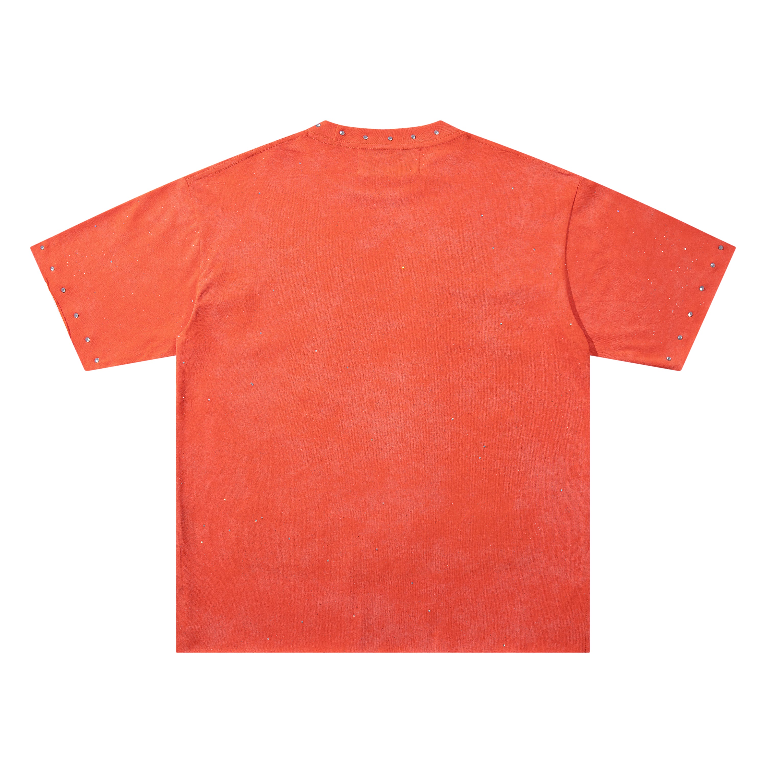BKYS Praying Angel Rhinestone Orange Oversized T-Shirt