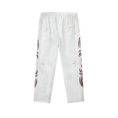 DUAA Sun‑Moon Tribal Heart Graphic Vintage Washed Straight‑Leg Sweatpants
