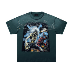 Rare Peace SOS Demon Warrior Graphic Streetwear Tee